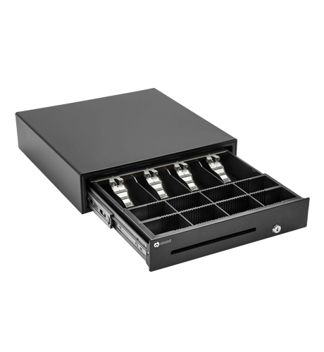 🏅 Cajón portamonedas metálico 41x41 negro micro-switch -  -  TPVComputer - Tecnología a tu alcance.
