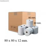 CAJA 48 Rollos papel térmico 80x80x12 SIN BPA